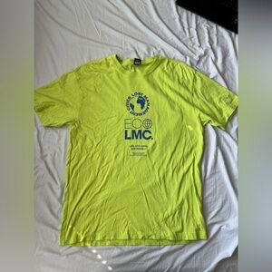 Lost Management Cities Neon Green Eco Tee, Size XL (regular fit)